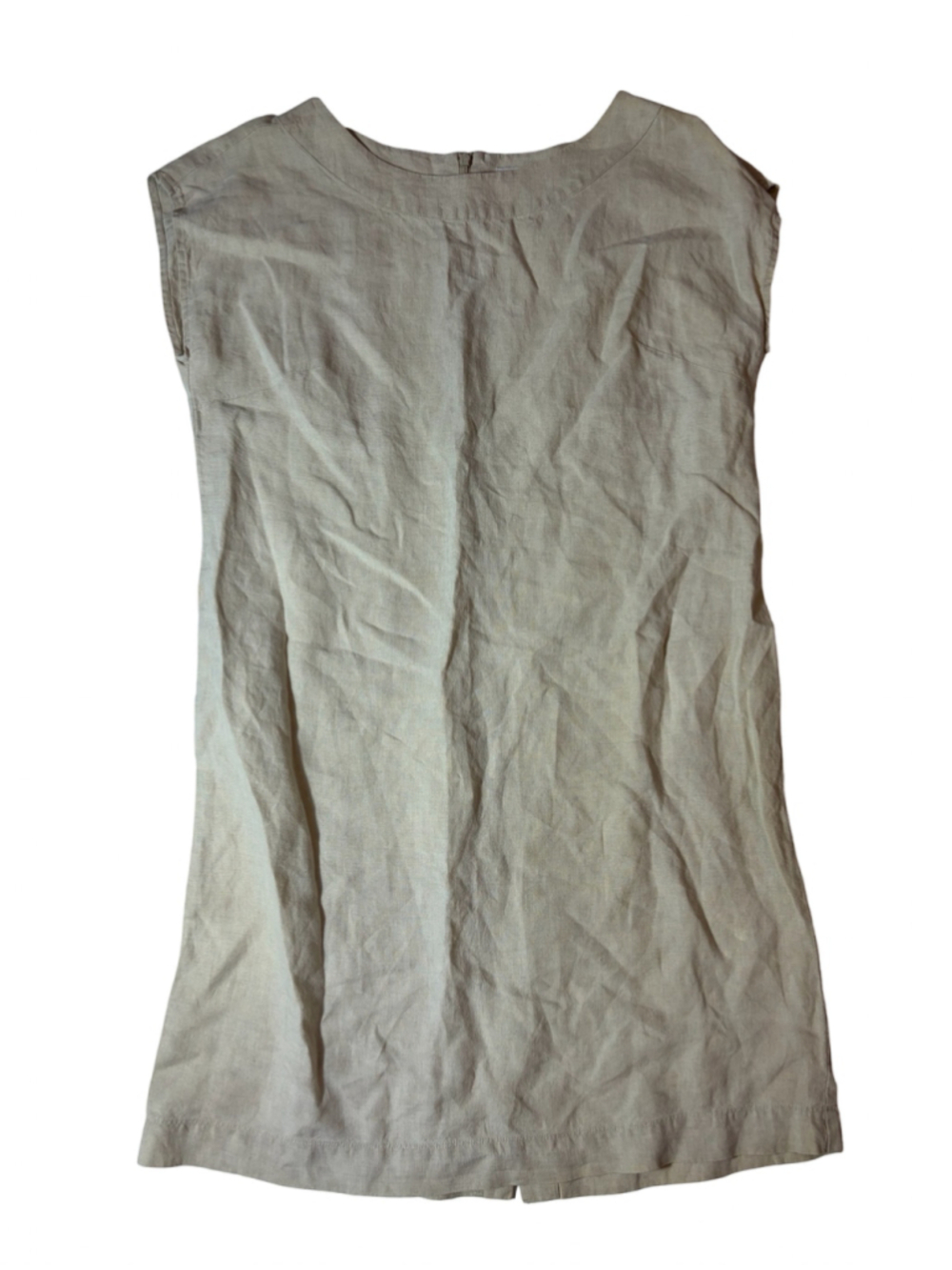 J.Jill Love Linen Dress Women’s M Beige 100% Linen Shift Lagenlook Minimalist